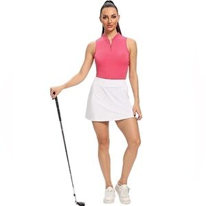 Pedaxi Women’s Golf/Tennis Quick Dry Sleeveless Zip D. Rose Athletic Top Size-XL